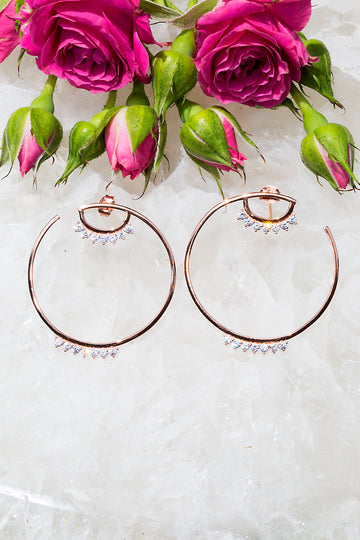 Rose gold circle hoop